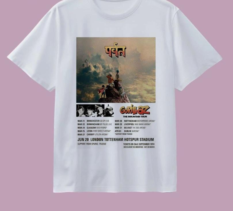 Gorillaz The Mountain Tour 2026 T-Shirt Unisex S-5XL Unisex T-Shirt XXL