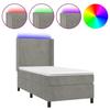 VidaXL Sommier à Lattes de Lit avec Matelas et LED, Lit Rembourré, Lit Simple, Lit Adulte de Chambre à Coucher Intérieur, 3139421