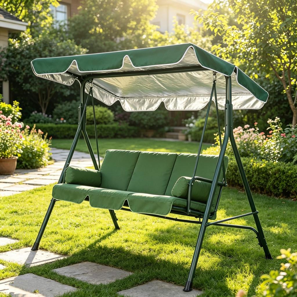 Waterproof Canopy Replacement Top Cover for Garden Swings 164x114x15cm