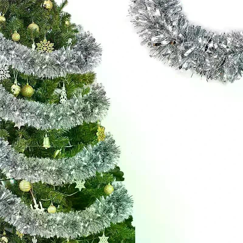 2/5/10M DIY Christmas Decorations Strip Colorful Strips Wreath Christmas Glitter Garland Tinsel Ribbon