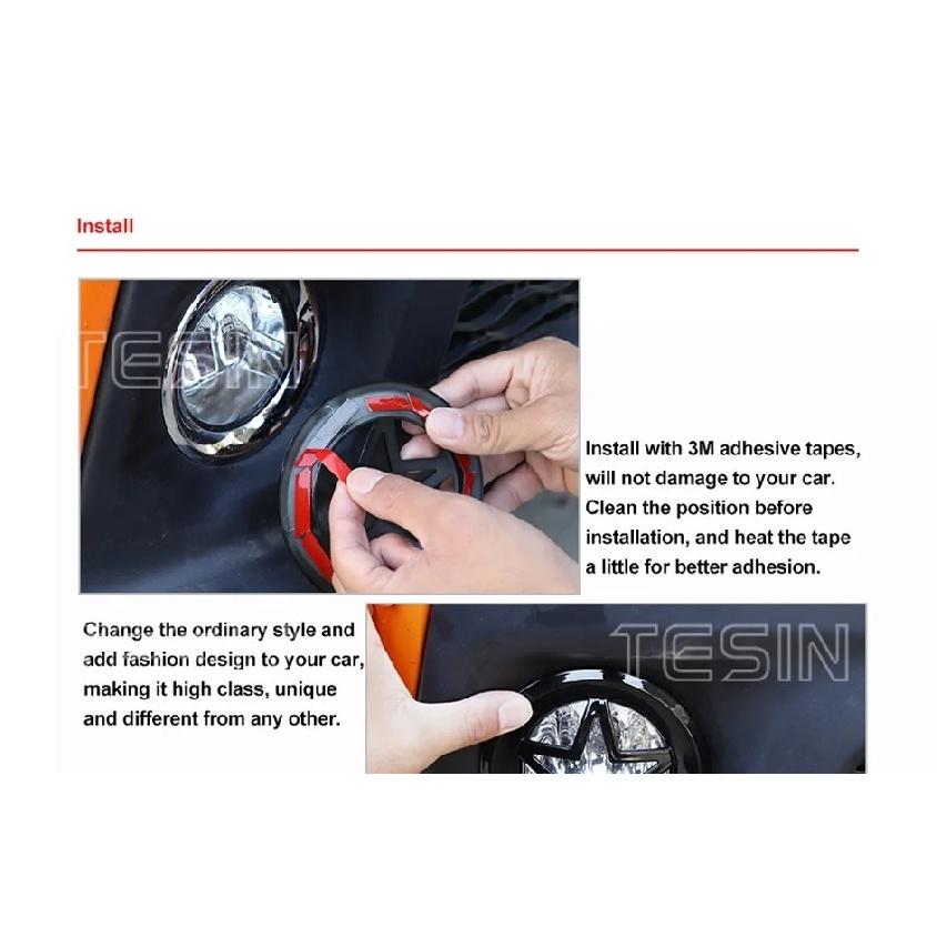 TESIN Car Front Fog Light Lamp Decoration Cover for Jeep Renegade 2019 2020 2021 2022 2023 2024 Lamp Hoods Exterior Accessories