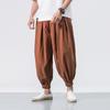 Oversized Herre Harem Bukser Løse Kinesisk Stil Bomuld og Hør Træningsbukser Joggingbukser Høj Kvalitet Afslappede Bukser Herre