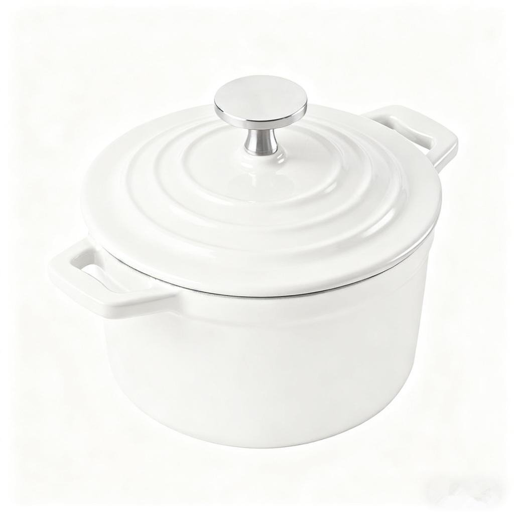 Enameled Mini Cast Iron Dutch Oven 1.5 Quart for Cooking Bake Bread Cast Iron Pot Casserole Dish Heavy Milk Pot Kitchen Stew Pot