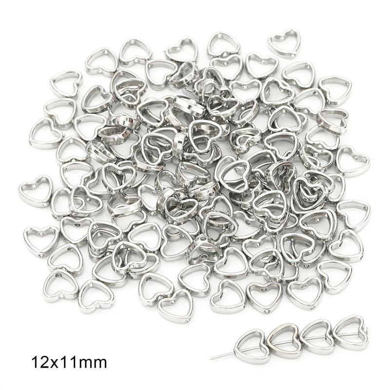 Multi-Size Electroplated CCB Plastic Large-Hole Beads for DIY Jewelry Crafting
