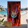Asciugamano da Spiaggia con Stampa del Newcastle United Football, Asciugamano Grande Morbido ad Asciugatura Rapida per Spiaggia Campeggio Nuoto