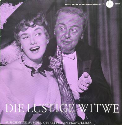 10inch Record FRANZ LEHR  Die Lustige Witwe Ausschnitte Aus  33076 Bertelsmann Sch 1962 Germany Classical Used