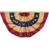 ANLEY Vintage Style US National Pleated Fan Flag, 3x6 Ft American Bunting Flags Patriotic Stars & Stripes - Sharp Color Fade Resistant Canvas Header