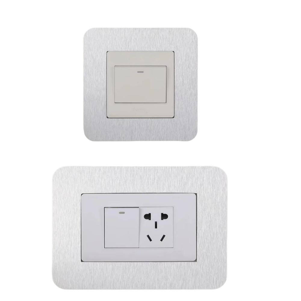 1pc 8.6cmX8.6cm/7.5cmX12cm Simple Living Room Decor Home Decoration Switch Stickers Wall Sticker Switch Protective