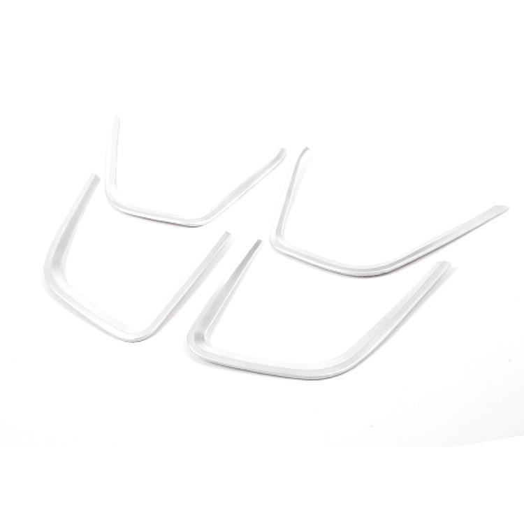 

4 шт./компл., отделка из углеродного волокна в стиле салона автомобиля, рамка динамика двери, подходит для Jaguar E-Pace 2018, авто интерьер серебряный