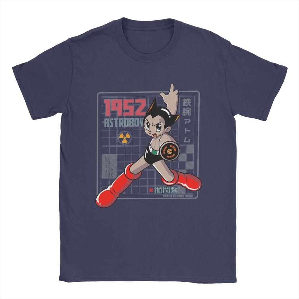 Men AstroBoy T Shirts Astro Boy Pure Cotton Clothing Funny Short Sleeve Round Collar Tees Gift Idea T-Shirts