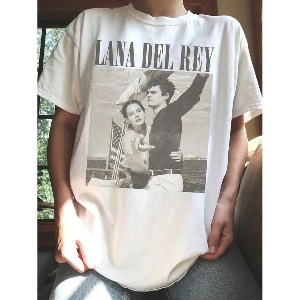 Summer T-Shirt Oversize Unisex Lana Del Rey Ldr Sailing Tan T Shirt Soft Tee Vintage Shirt Harajuku Casual Women T Shirt Female