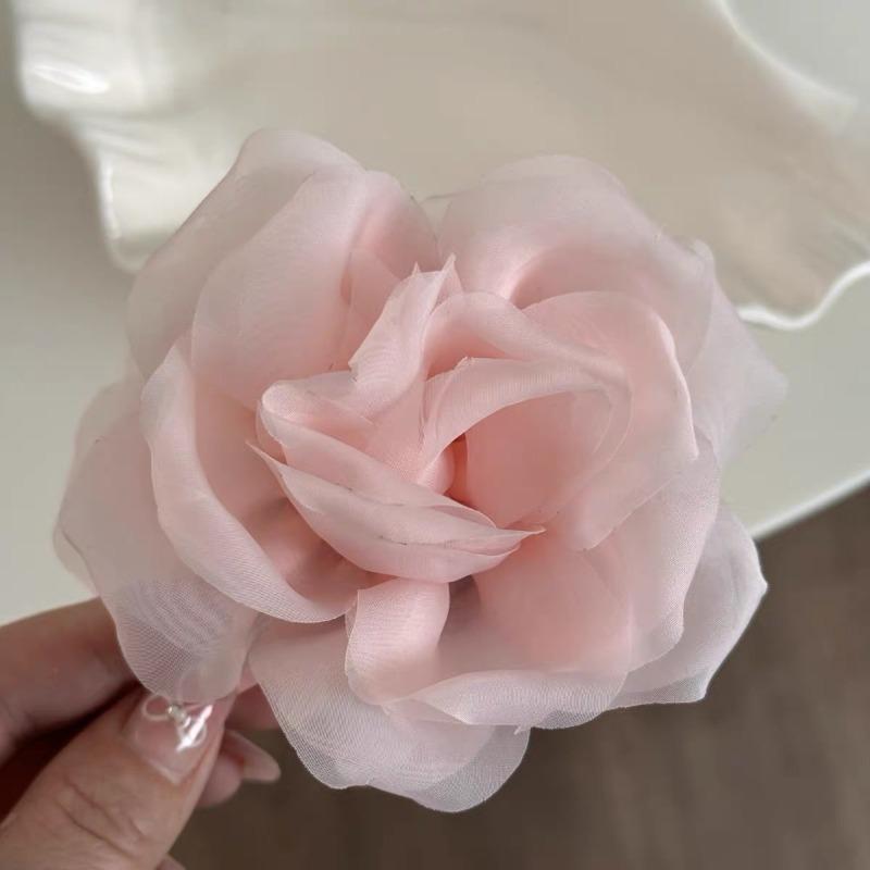 Fermacapelli Fiore in Rete Super Divino, Fermaglio a Pinza di Squalo Stile di Alta Gamma Attaccato alla Nuca, Copricapo Semplice ed Elegante