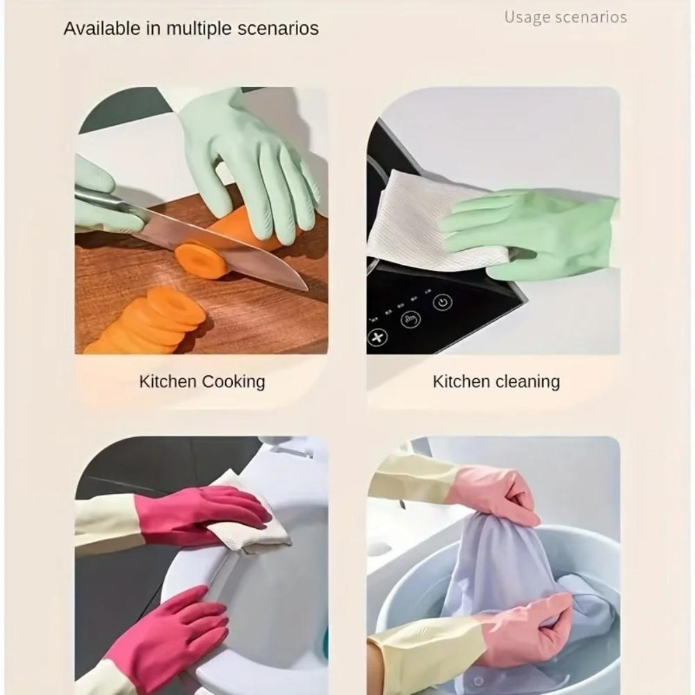 Wear Resistant Kitchen Cleaning Gloves Latex Laundry Dishwashing Gloves Housework Cleaning Gloves