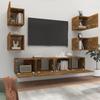 6 Piece TV Cabinet Set Smoked Oak Effect Particleboard