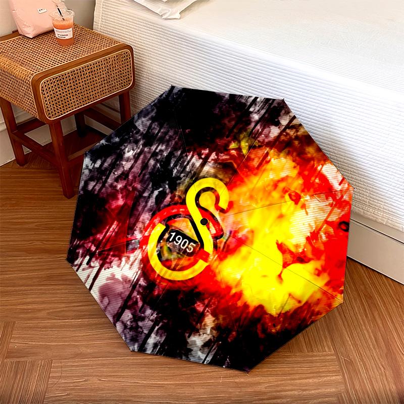 Galatasaray SK  Pattern, Automatic Folding Umbrella, Portable and Foldable Design, 8 Ribs, a Christmas or Birthday Gift.