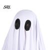 Bequemes Polyester-Umhang Halloween Geist Kostüm für Kinder Erwachsene, Cosplay Kostüm, Gruseliger Weißer Umhang mit Schwarzen Augenlöchern Bühnenauftritt