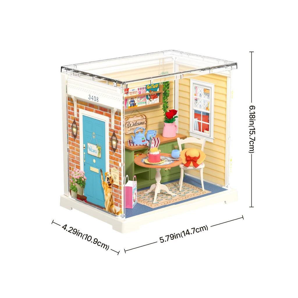 ROBOTIME Rolife 3D Puzzle Sunshine Sip Veranda DIY Miniaturhaus DWS07B