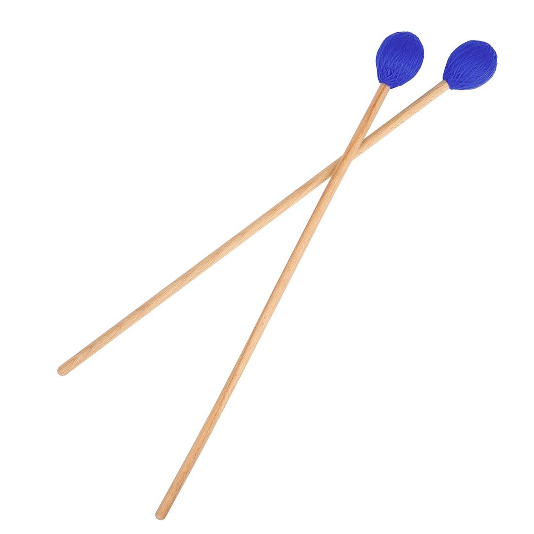 

IRIN Drumstick Marimba Stick Middle Mallets Xylophone Mallet Drum Sticks Beech Handle Percussion Instrument Accessories Mallet синий