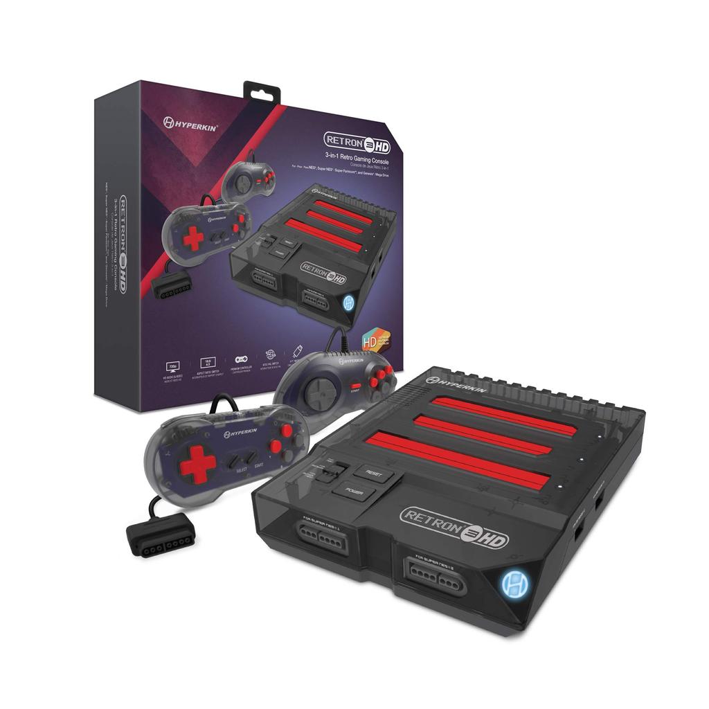 Hyperkin RetroN 3 HD (M03888-SB) 3-in-1 Retro Gaming Console with 720p HDMI for NES, Super Famicom/Super NES, and Genesis/Mega Drive (Space Black)