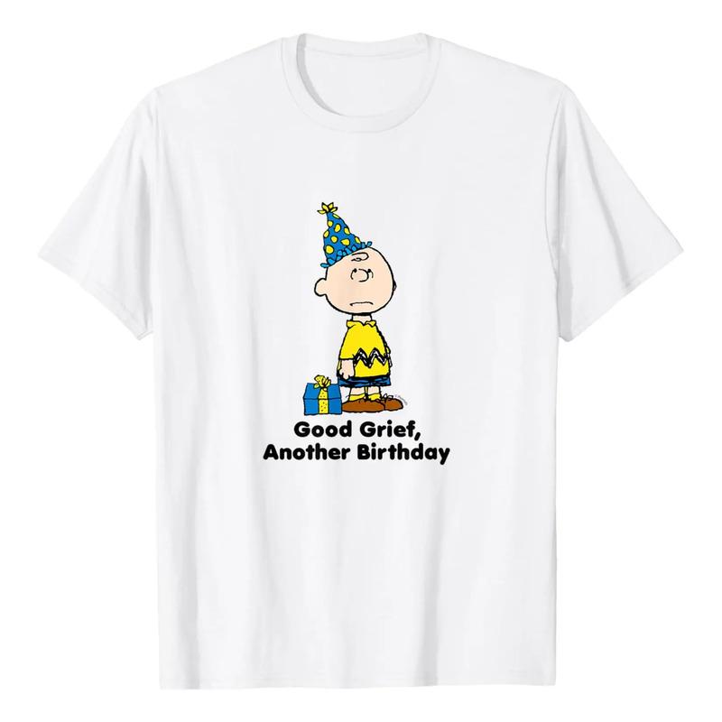 Camiseta Peanuts - Charlie Brown - Good Grief Another Birthd S