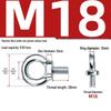 Marine Grade Zinc-Plated Hardened Carbon Steel Lifting Eye Bolt with Nut, Round Ring, Extended Thread, M6 M8 M20