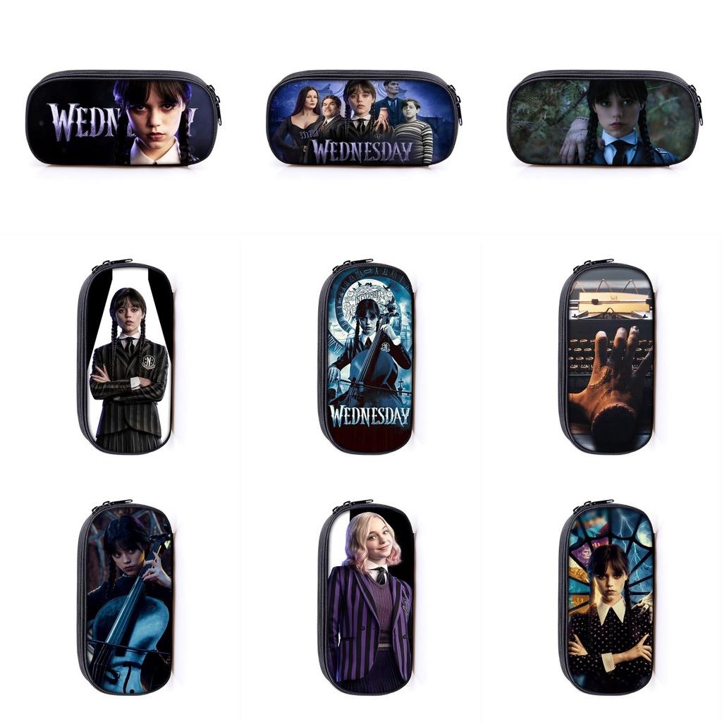 Large Capacity Wednesday Addams The Addams Family Pencil Case- Kid Student Gift