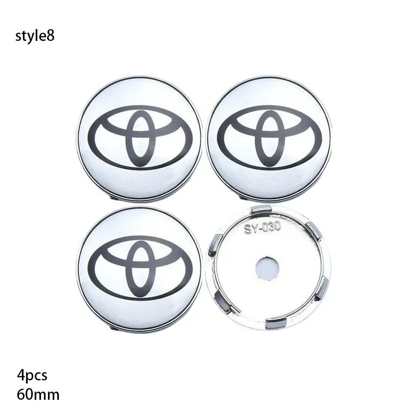 For Toyota XP90 14pcs 60mm Car Tyre Wheel Center Hub Cap Badge For Toyota C-hr Prado Rav4 Yaris Hilux Prius Avensis Corolla Camry Accessories