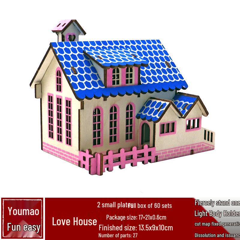 

Дерев яний 3D-пазл Набір архітектурної моделі для дитячого класу рукоділля