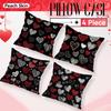 Valentine'S Day Graffiti Pillowcase Printed Polyester 40/45/50cm Throw Pillowcover Decorative Sofa Cushion Pillowslip Home Decor