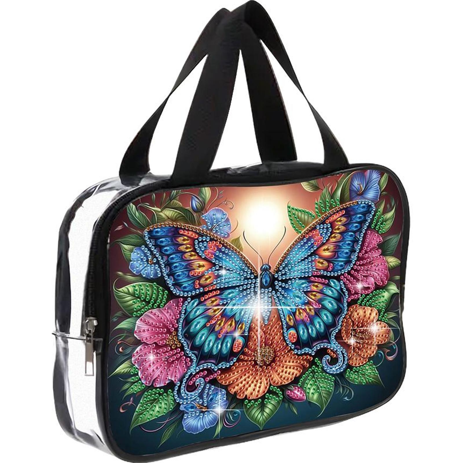 

DIY Diamond Painting Creative Rhinestone Handbag Large Capacity Diamond Dot Diamond Storage Pack for Cash Carry Daily Use Travel