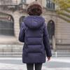 SNOWFLYING Women's Embroidered Hooded Down Jacket