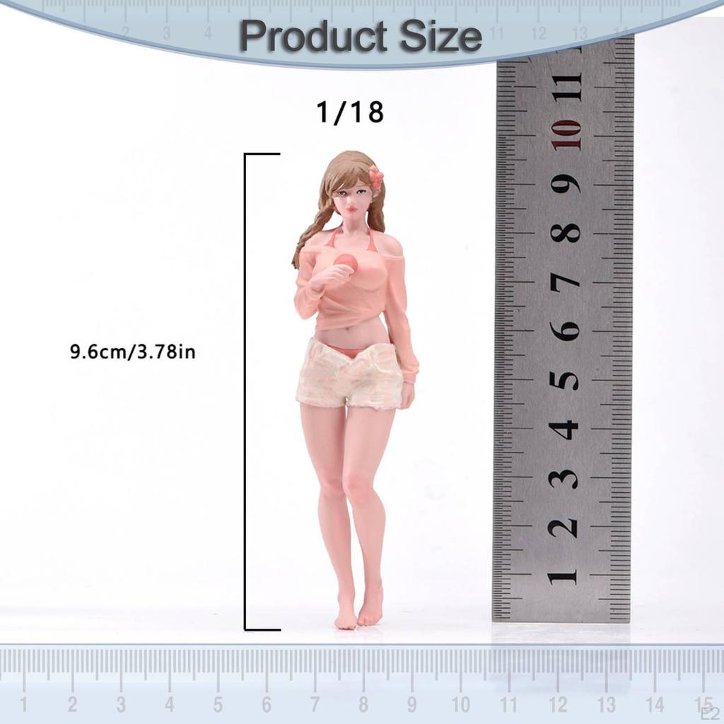 1/18 Girl Miniature Figure Mini Model Decoration Layout Prop Tiny DIY Projects Diorama Accessories