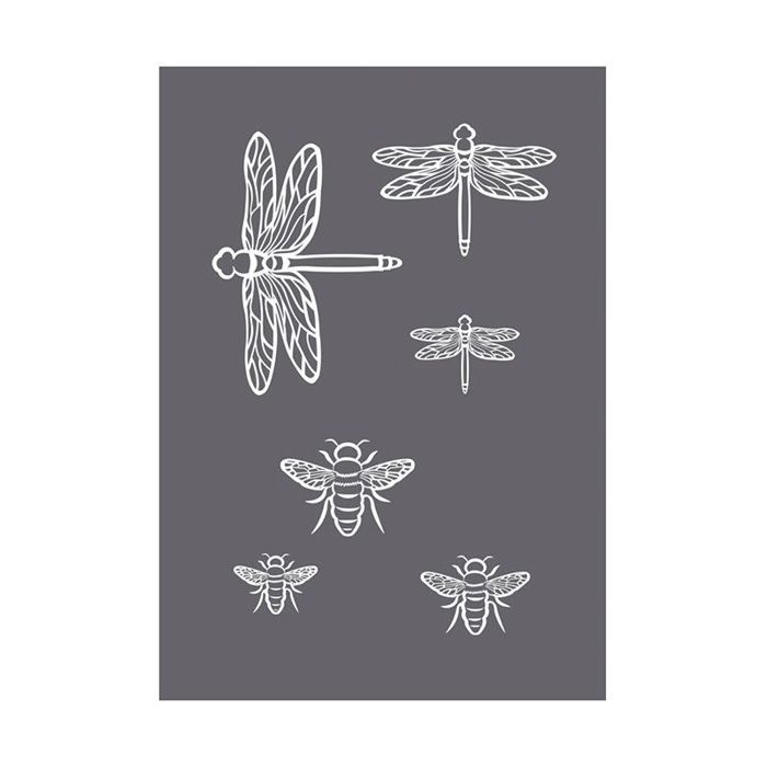 Pochoir de sérigraphie Insectes A5