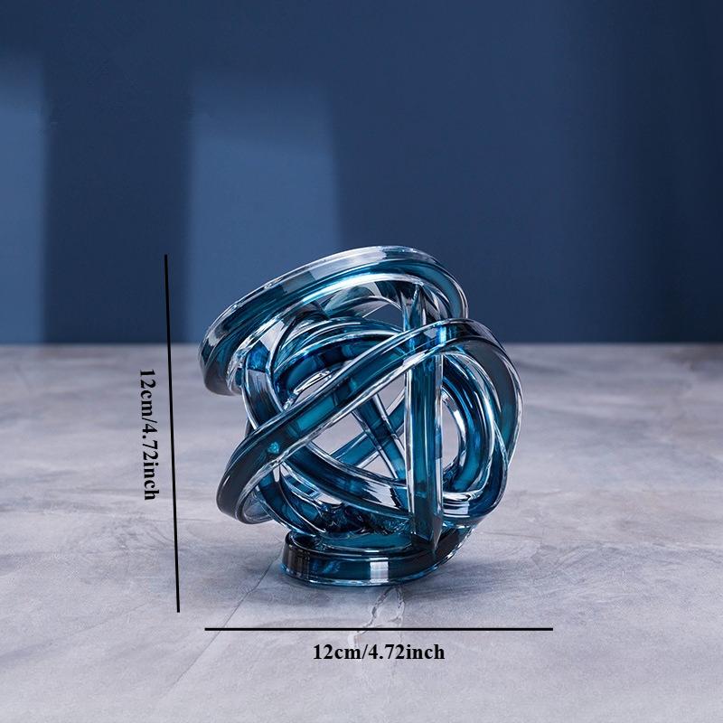 

Transparent Glass Chain Twisted Coil Sculpture, Desk Decoration, Handicraft Decoration, Room Aesthetic Decoration, Modern Art