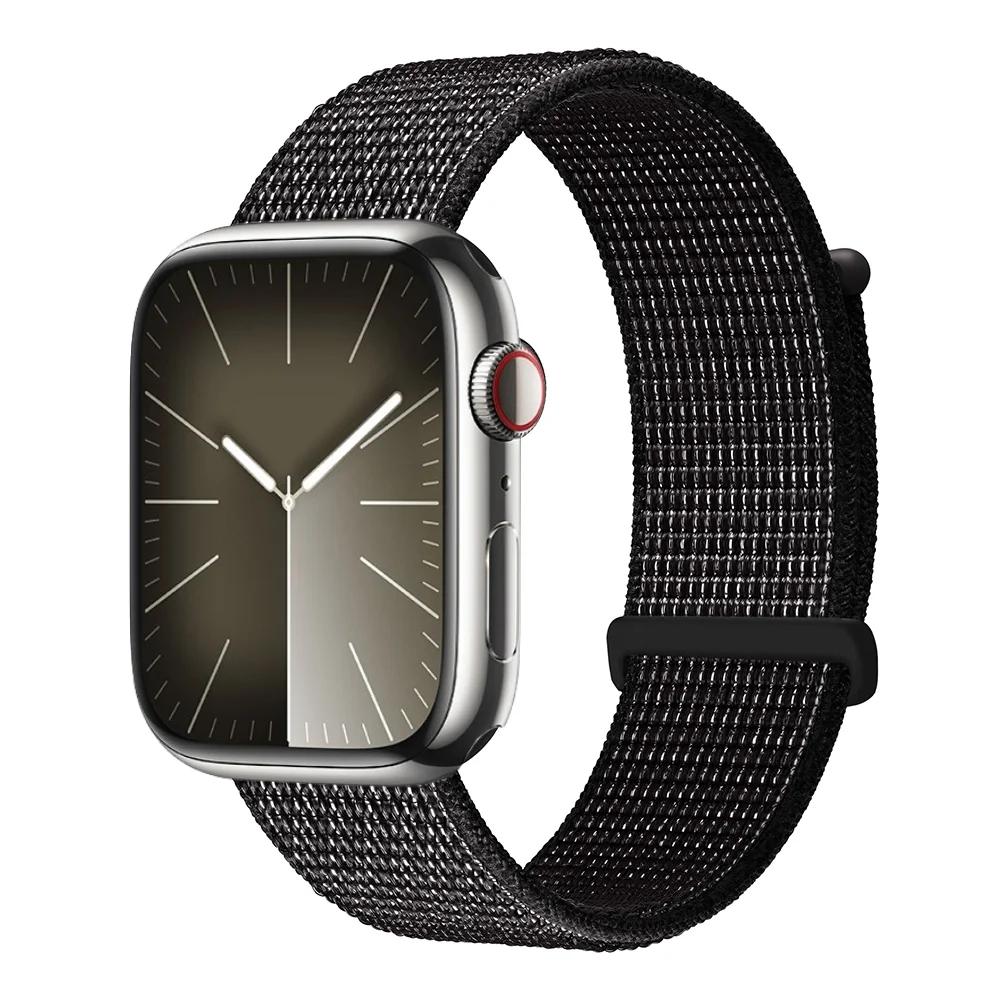 Braided Nylon Loop Strap For Apple Watch 11 10 9 8 7 45mm 41mm 42mm 46mm Ultra 3/2 49mm Comfortable Bracelet iWatch 6 5 SE Belt