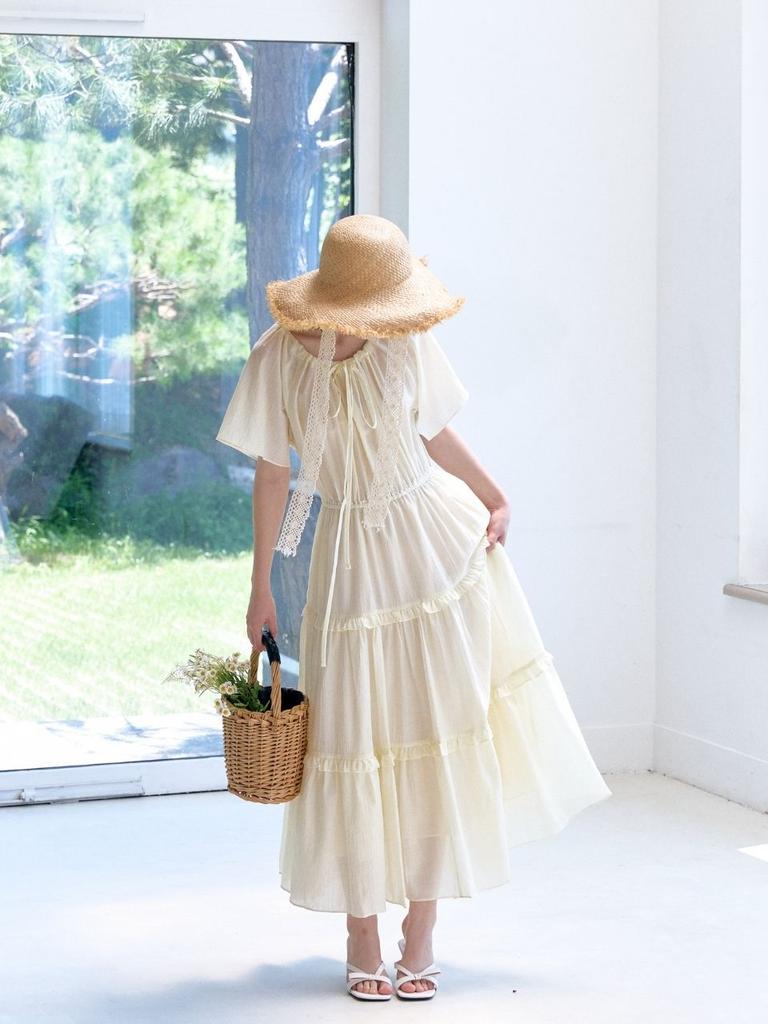 Fabric Seoul Picnic Cancan Maxi Dress