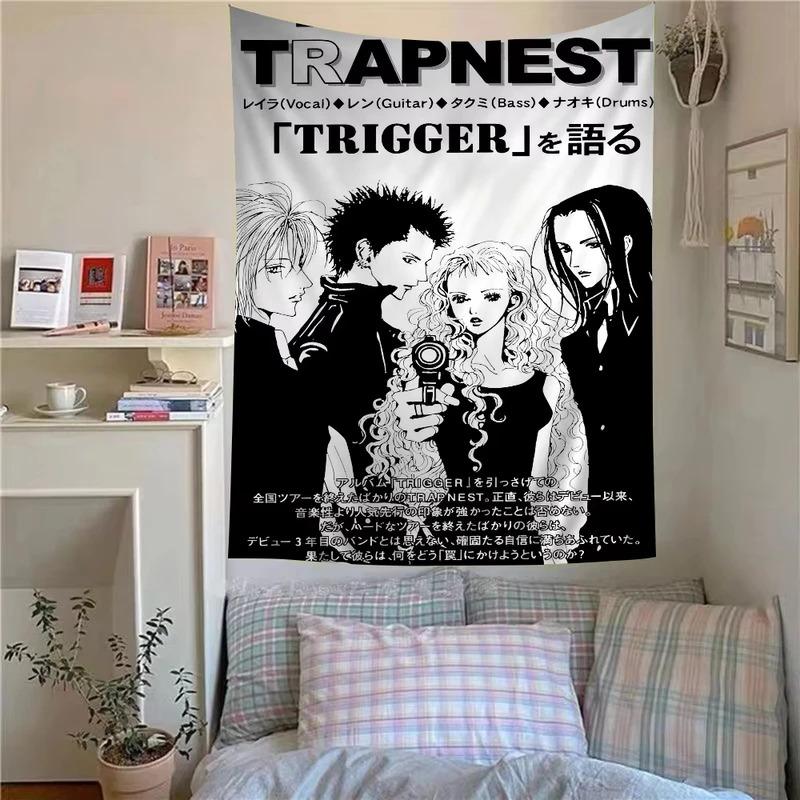 Hippie Style Japanese Classic Anime Tapestry | Poster Wall Art | Aesthetic Home Decor for Living Room Dorm Bedroom