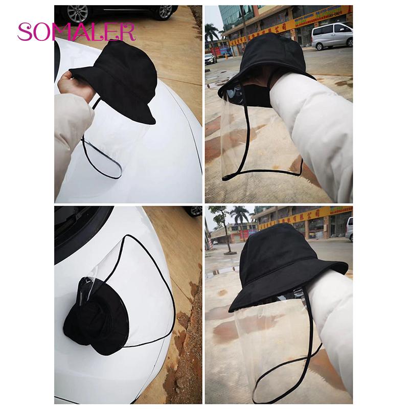 SOMALER Anti-spitting Protective Hat Cotton Dustproof Cover Peaked Cap Hat Anti Splash Cap