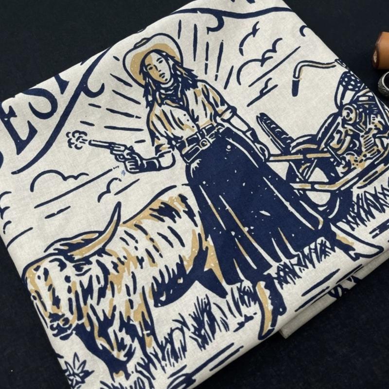 Hip Hop Hair Scarves Wrap Wild Western Pattern Headwraps Exquisite Head Kerchief Head Scarf Head Scarf Photo Props