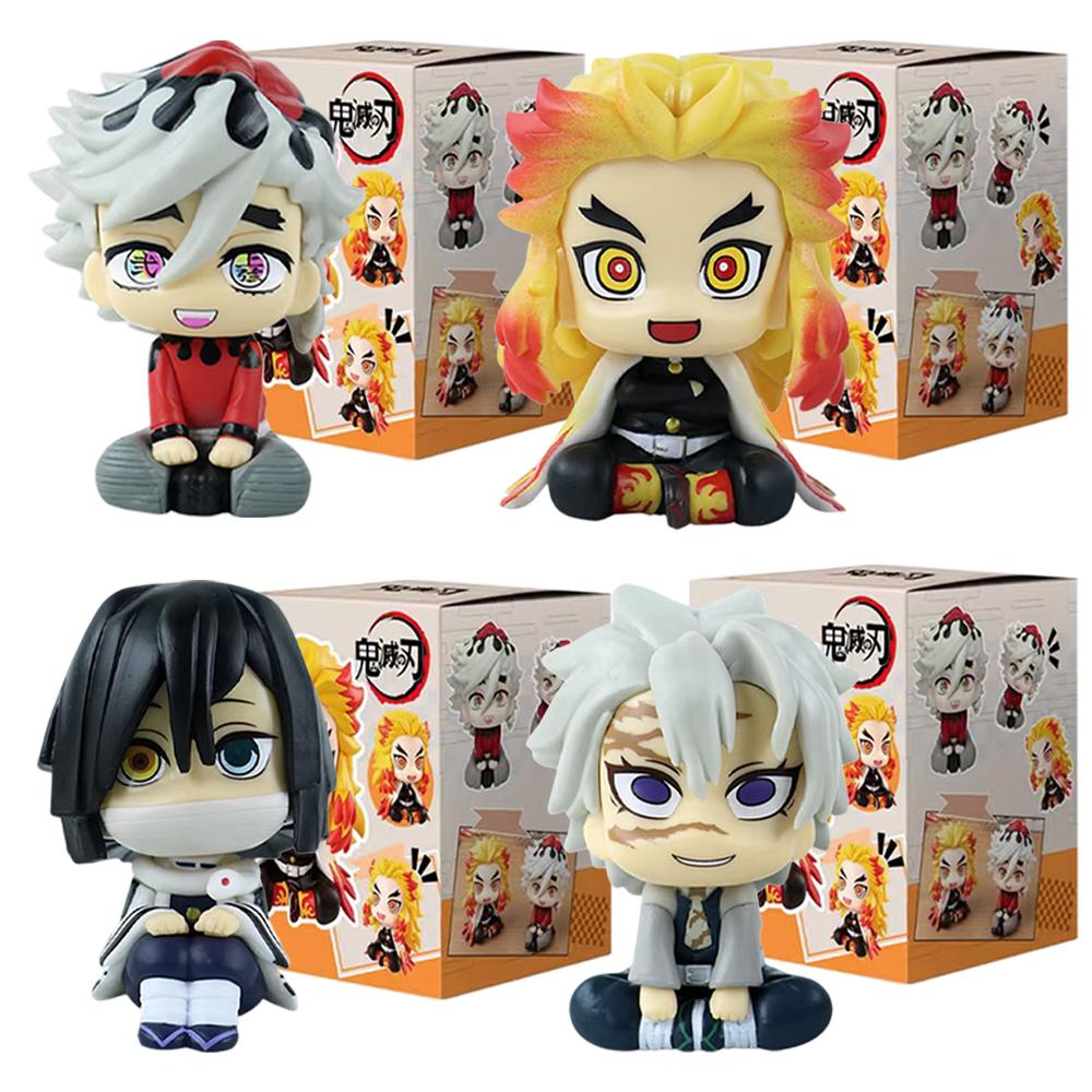 Japan Anime Demon Slayer LK Mitsuri Kanroji Sanemi Shinazugawa Giyuu Tomioka Muichiro Tokito Figure Toys 10cm Birthday Gift Toy
