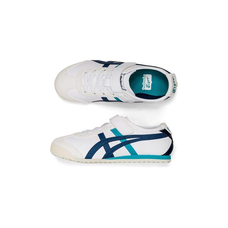 Onitsuka Tiger MEXICO 66 Slip Resistant Abrasion Resistant Low top Sports Casual Shoes White Cyan 1184A049-104