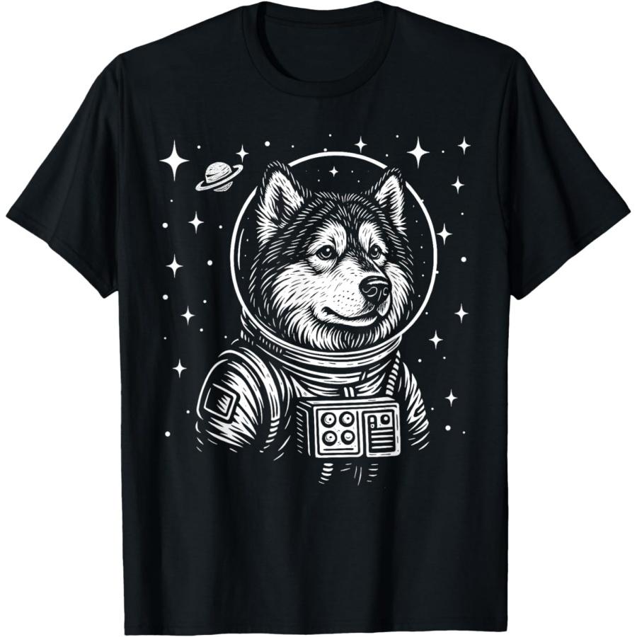 

Astronaut Alaskan Malamute Space Galaxy Dog Lovers T-Shirt XXXXXL чорний