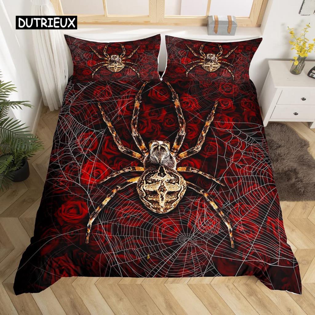 Ložní souprava Pavouk a zvířata Mikrovlákno 3D tisk Povlak na přikrývku Queen King Size Módní design Povlak na přikrývku s povlaky na polštáře