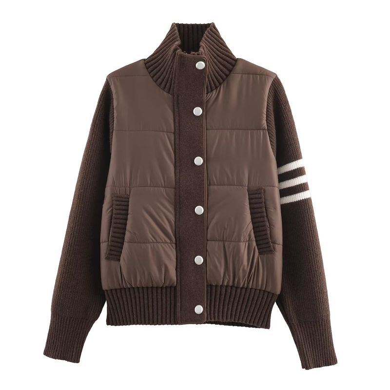 Za New Arrival Women's Clothing ZR Fashion Style Export Fashion All-Match Casual Knitting Stitching Jacket Outwear