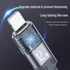 66W Type-C 3-in-1 Luminous Charging Cable, 3A Transparent Shell, Fast Charge
