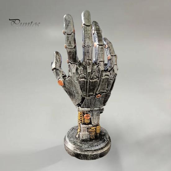 Phone Stand for Gaming Enthusiasts Controller Holder Cyberpunk Mechanical Hand Desktop Cell Painted Accessory Headphone Hanger Resin Gamepad Game