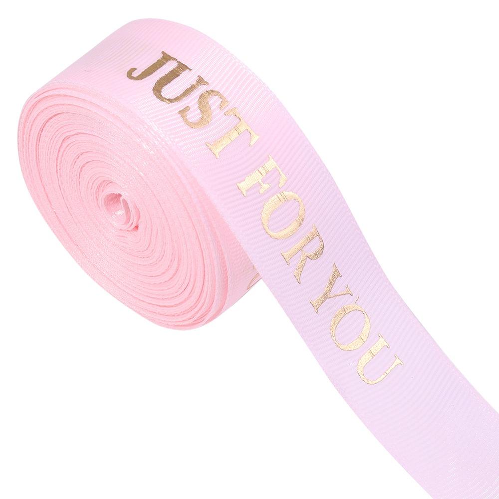 10 Yards/Roll 25mm Width Printed Ribbon Just For You Print Polyester Material Wrapping Ribbon 10 Yards/Roll