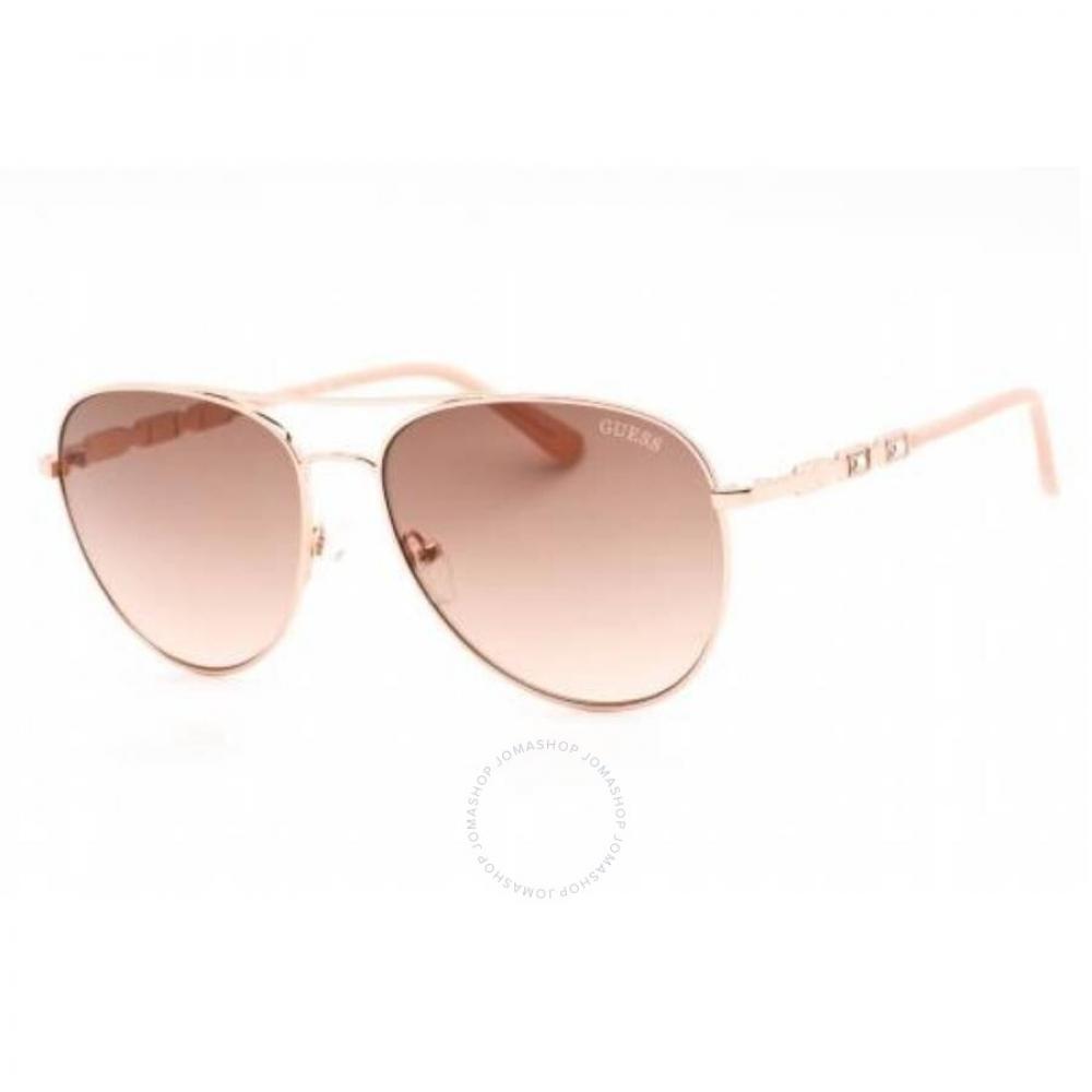 

Guess Factory Коричневые женские солнцезащитные очки Pilot с градиентом GF6143 28F 59