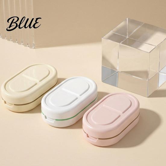 Daily Pills Organizer with Blade Pill Cutter Splitter Moisture-Proof Separate