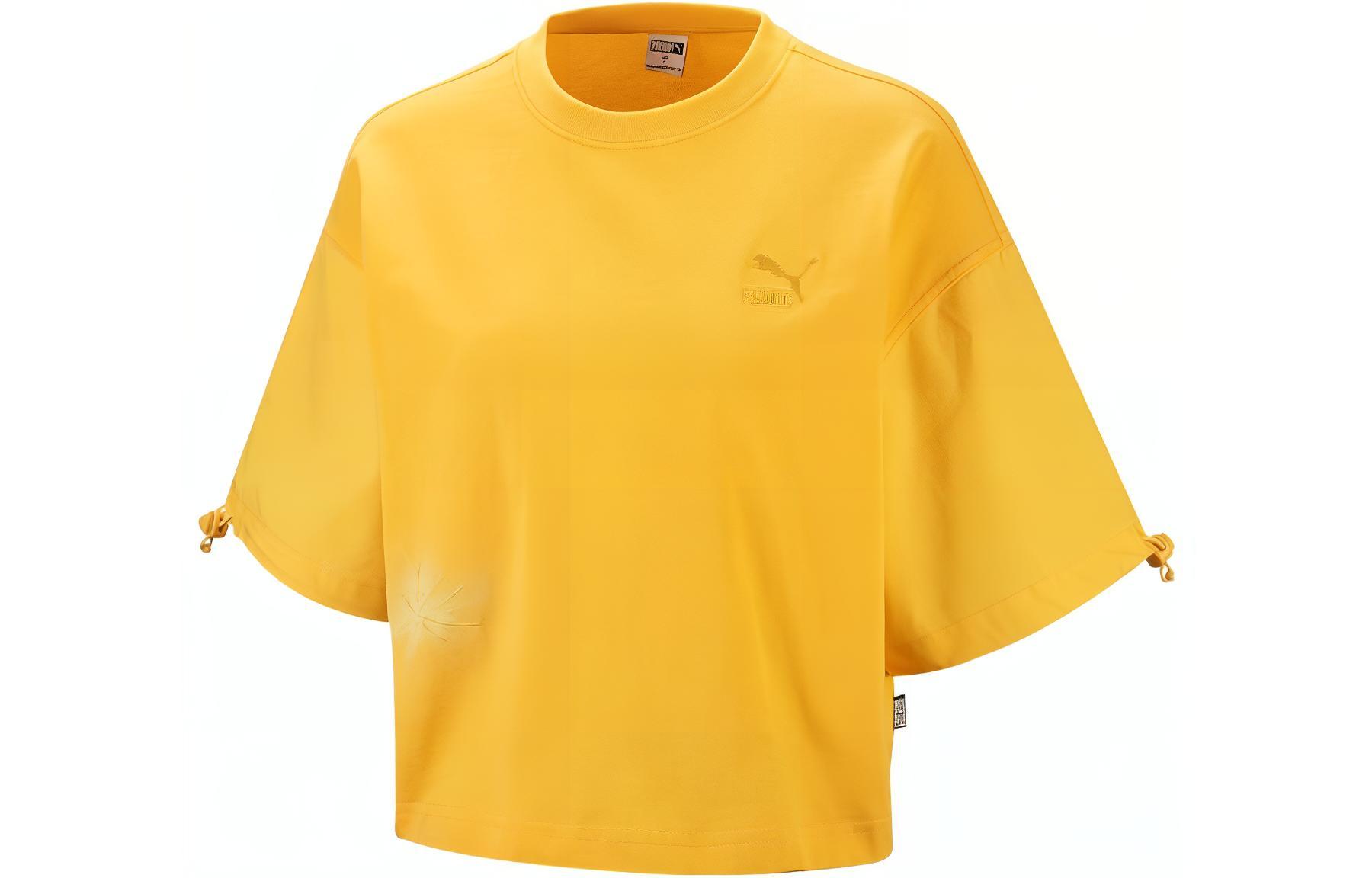 PUMA Humming 3,SS23 Chinese Culture Tribute Series T Shirt Women s Mustard Green 621936-40 L